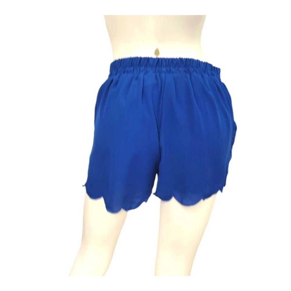 Stella Tweed Blue Scallop Edge Womens Shorts M - Picture 5 of 6
